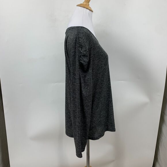 Z by Zella Puff Sleeve Shirt Womens M Medium Long Sleeve Heather Gray Athetic - Picture 5 of 10